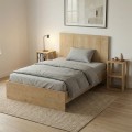 Troy Megapap melamine bed in oak color 120x200cm.