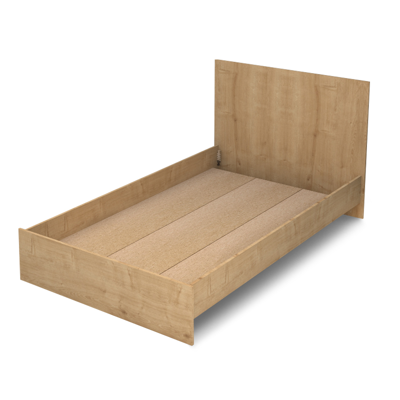 Troy Megapap melamine bed in oak color 120x200cm.