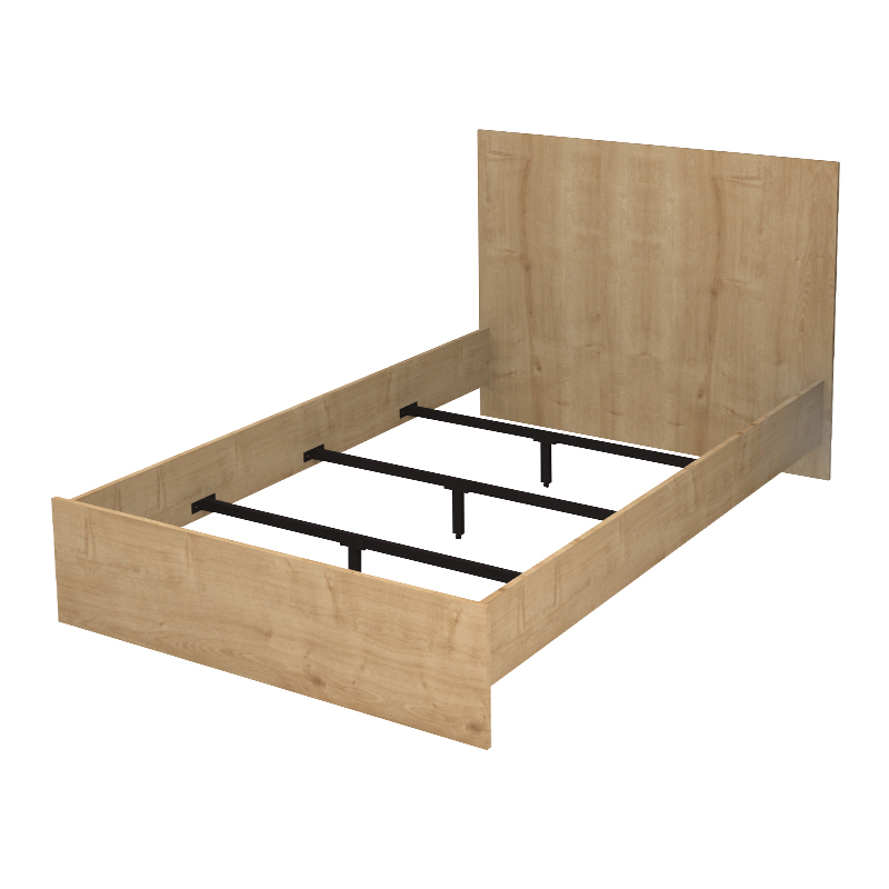 Troy Megapap melamine bed in oak color 120x200cm.