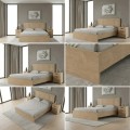 Troy Megapap melamine bed in oak color 150x200cm.