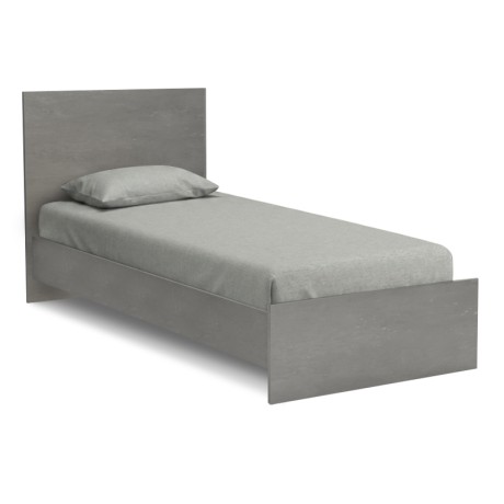Troy Megapap melamine bed in concrete grey color 100x200cm.