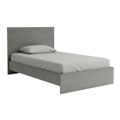 Troy Megapap melamine bed in concrete grey color 120x200cm.