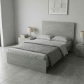 Troy Megapap melamine bed in concrete grey color 120x200cm.