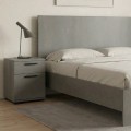 Troy Megapap melamine bed in concrete grey color 150x200cm.