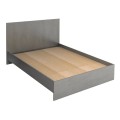 Troy Megapap melamine bed in concrete grey color 150x200cm.