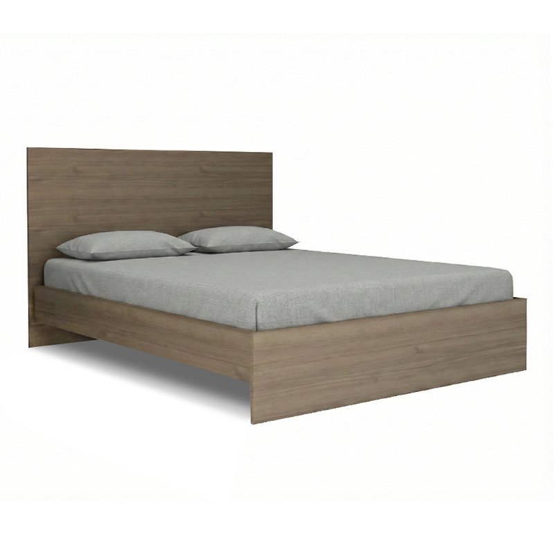 Troy Megapap melamine bed in walnut color 140x190cm.