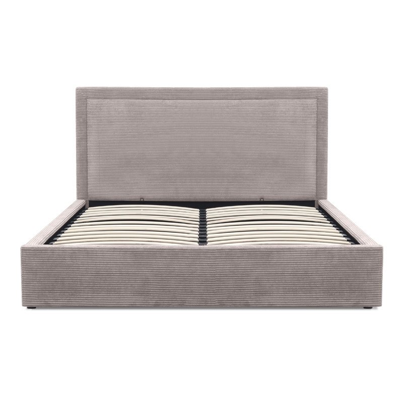 Velar Megapap fabric bed with storage space in mocha color 160x200cm.