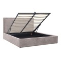 Velar Megapap fabric bed with storage space in mocha color 160x200cm.