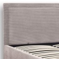 Velar Megapap fabric bed with storage space in mocha color 160x200cm.