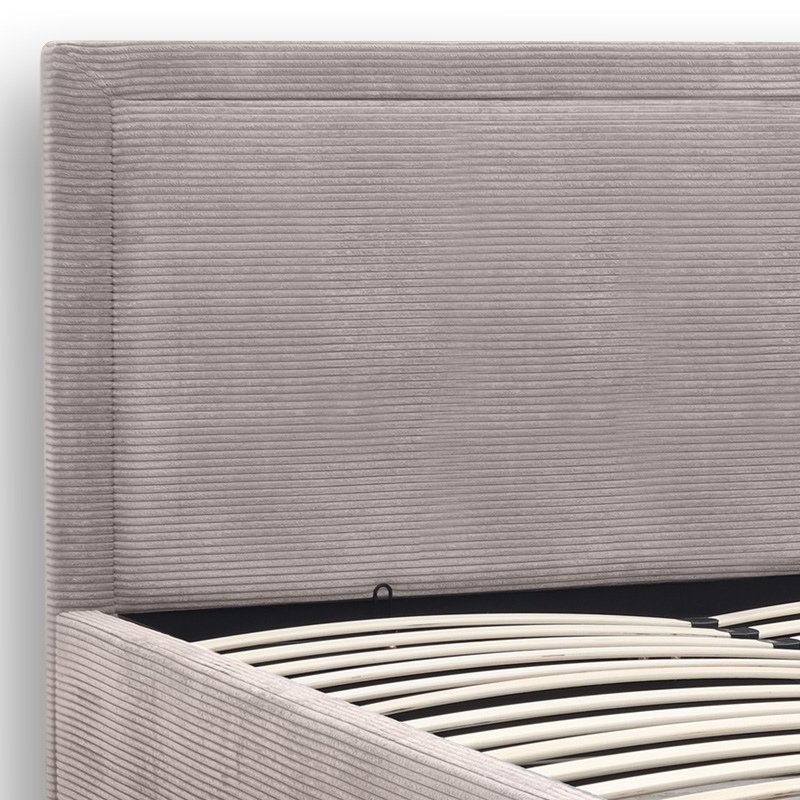 Velar Megapap fabric bed with storage space in mocha color 160x200cm.