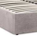 Velar Megapap fabric bed with storage space in mocha color 160x200cm.