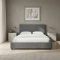 Verona Megapap fabric bed with storage space in anthracite color 160x200cm.