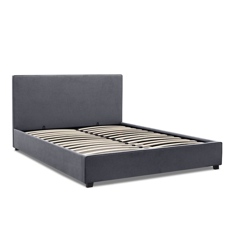 Verona Megapap fabric bed with storage space in anthracite color 160x200cm.