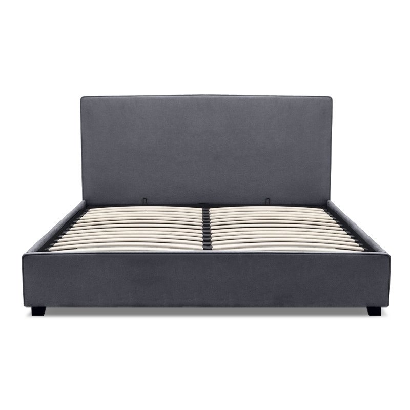 Verona Megapap fabric bed with storage space in anthracite color 160x200cm.