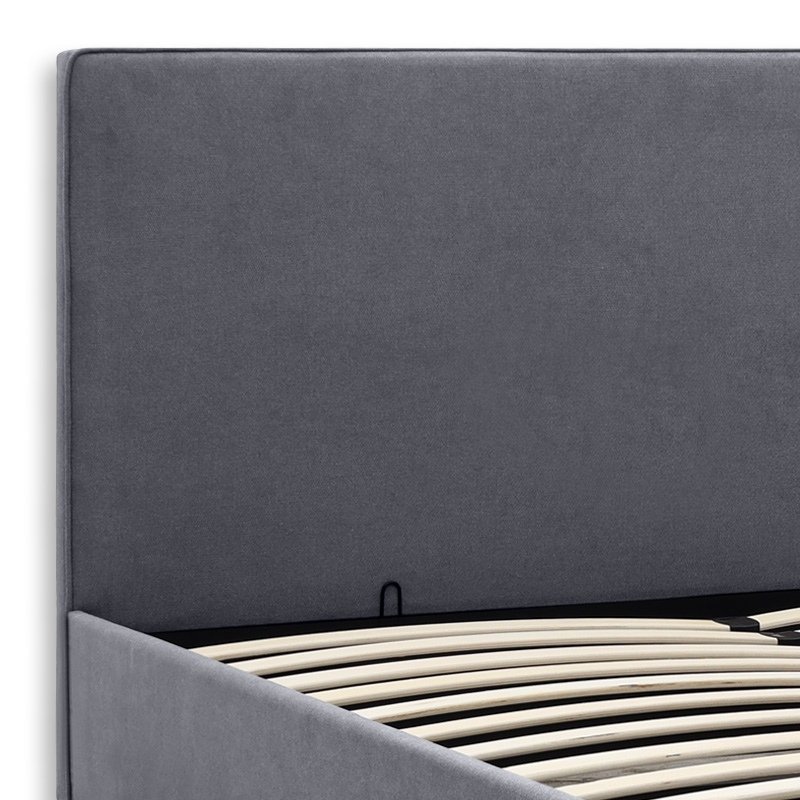 Verona Megapap fabric bed with storage space in anthracite color 160x200cm.
