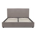Verona Megapap fabric bed with storage space in grey beige color 160x200cm.