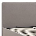 Verona Megapap fabric bed with storage space in grey beige color 160x200cm.