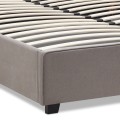 Verona Megapap fabric bed with storage space in grey beige color 160x200cm.