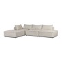 LARRY Multifunctional Corner Sofa, Fabric Ecru