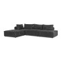 LARRY Multifunctional Corner Sofa, Fabric Dark Grey