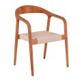 LEXY Armchair Walnut, Paper Rope