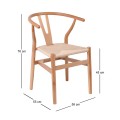 LIMA Chair Natural, Seat Paper Rope Natural