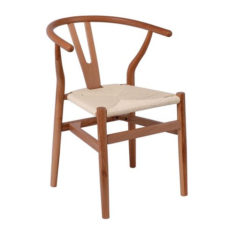 LIMA Chair Walnut, Seat Paper Rope Natural