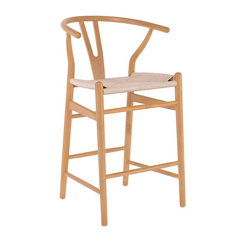 LIMA Barstool Beech Natural, Seat Paper Rope Natural (seat height 67cm)