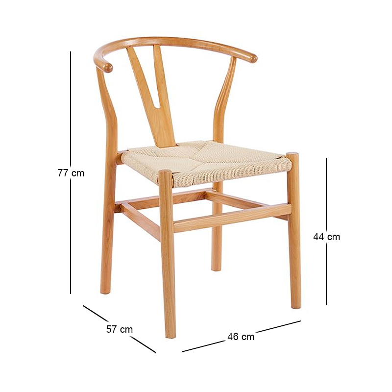 LIMA-W Chair Natural, Seat Paper Rope Natural