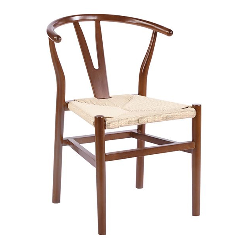 LIMA-W Chair Walnut, Seat Paper Rope Natural