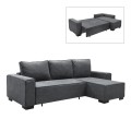 LONDON Left Corner Sofa-Bed / Fabric Anthracite