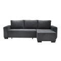 LONDON Left Corner Sofa-Bed / Fabric Anthracite