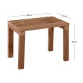 LUGANO Coffee Table 48x37cm Pine, Impregnated Walnut