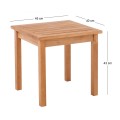 LUGANO Table 45x40 Impregnation Natural, Beech