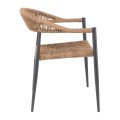MADY Armchair Alu Anthracite/Rope Wicker Natural