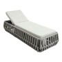MAJORCA Lounger Alu/Olefin Rope Grey, Cushion Light Grey