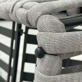 MAJORCA Lounger Alu/Olefin Rope Grey, Cushion Light Grey