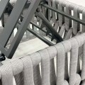 MAJORCA Lounger Alu/Olefin Rope Grey, Cushion Light Grey