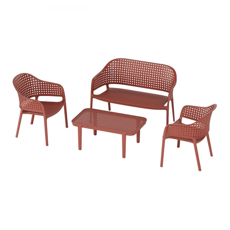 MALAGA Set (4pcs) PP-UV Bordeaux