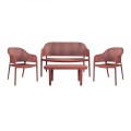 MALAGA Set (4pcs) PP-UV Bordeaux