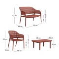 MALAGA Set (4pcs) PP-UV Bordeaux