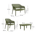 MALAGA Set (4pcs) PP-UV Green