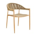 MALTA Armchair Metal Natural/PP-UV Beige/Rope Wicker Natural