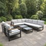 MARILIAN Set Multifunctional (6pcs) Metal Dark Grey/Cushions Light Grey