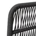 MARK Set (4pcs) Acacia Natural, Rope Wicker Black, Cushions Beige