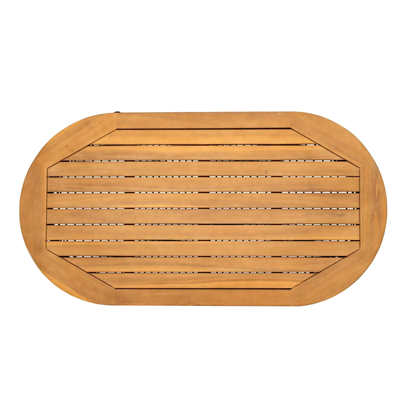 MARK Set (4pcs) Acacia Natural, Rope Wicker Black, Cushions Beige