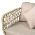 MARK Set (4pcs) Acacia Natural, Rope Wicker Beige, Cushions Beige