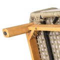 MARK Set (4pcs) Acacia Natural, Rope Wicker Beige, Cushions Beige