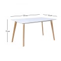 MARTIN Table 120x70cm White