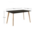 MARTIN Table 120x70cm Natural / Black